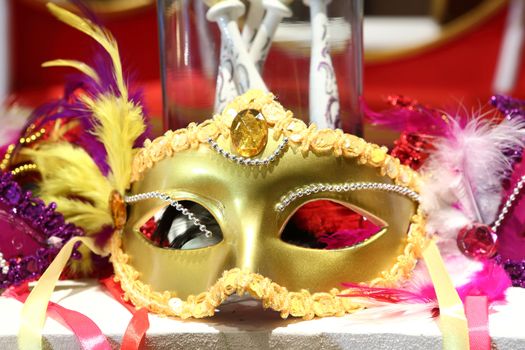 Golden fancy mask for party