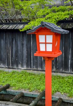Red lamp in Japanese style