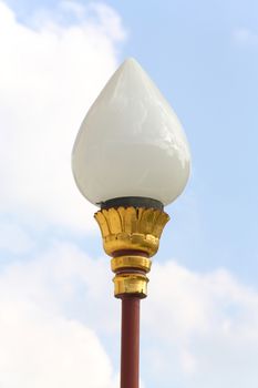 Elegance street lamp isolated on sky