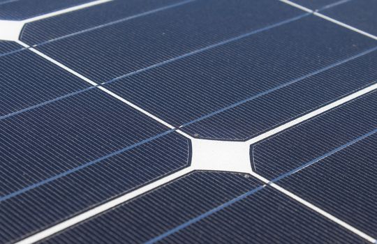 Closeup of Solar cell plate