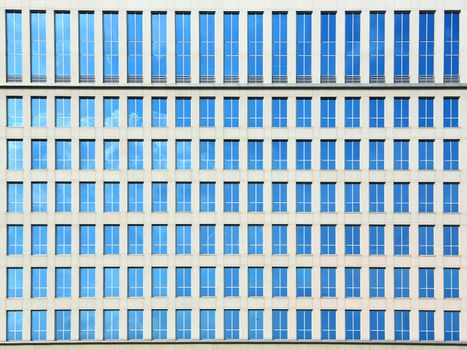 Glass windows of office building