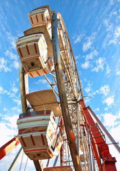 old ferris wheel at a fair