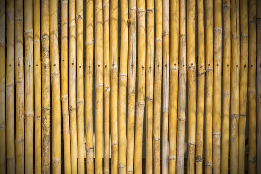 Bamboo fence decoration in Thailand