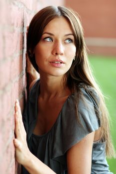 Portrait of beautiful woman outdoor