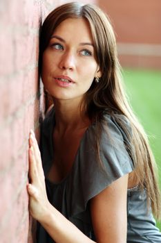 Portrait of beautiful woman outdoor