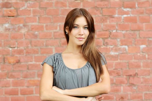 Portrait of beautiful woman outdoor