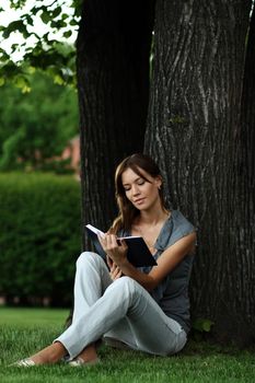 Portrait of beautiful woman outdoor
