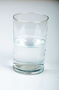 An image of half water glass