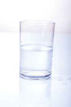 An image of half water glass
