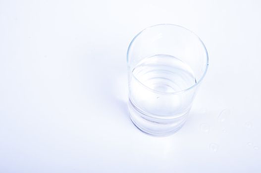 An image of half water glass