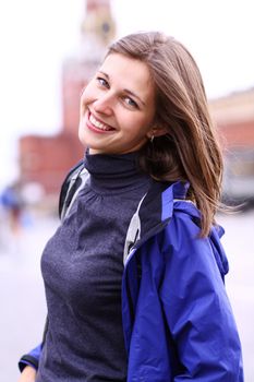 Portrait of beautiful woman outdoor