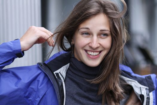 Portrait of beautiful woman outdoor
