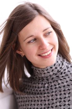 Portrait of beautiful woman outdoor