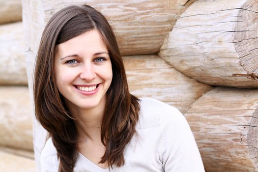 Portrait of beautiful woman outdoor