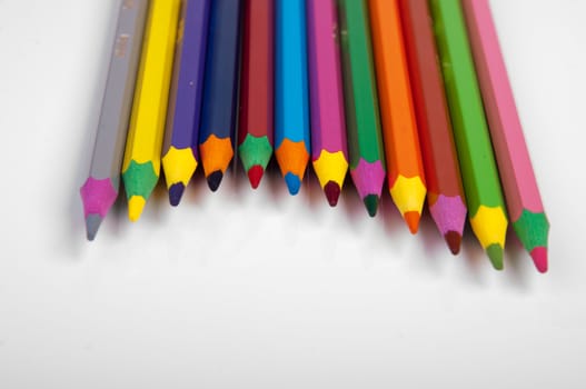An image of colored pencil on white background