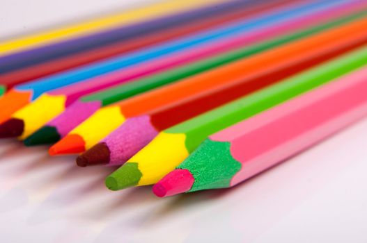 An image of colored pencil on white background