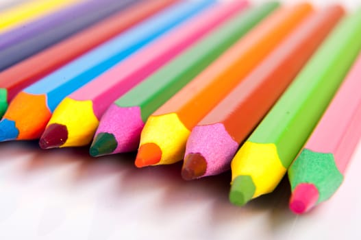An image of colored pencil on white background