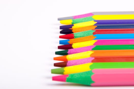 An image of colored pencil on white background