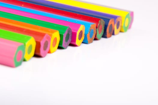 An image of colored pencil on white background