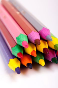 An image of colored pencil on white background