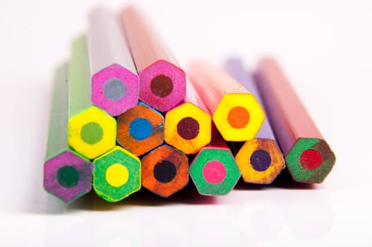 An image of colored pencil on white background