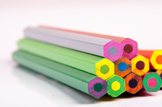 An image of colored pencil on white background
