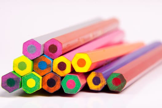 An image of colored pencil on white background