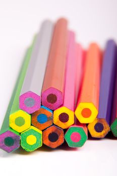 An image of colored pencil on white background