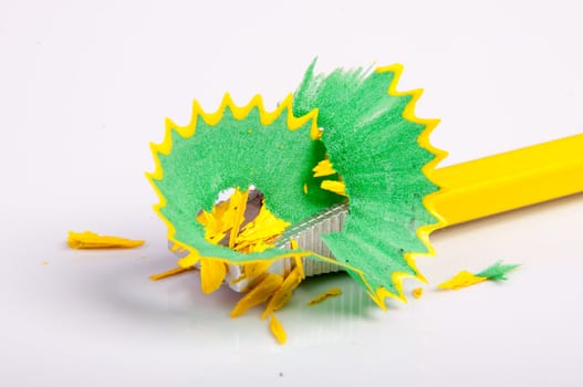 An image of colored pencil on white background