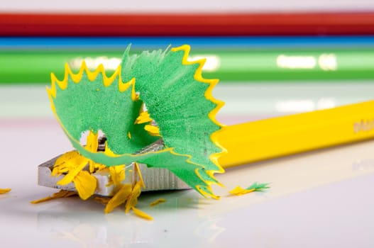 An image of colored pencil on white background
