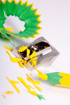 An image of colored pencil on white background