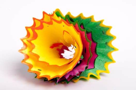 An image of colored pencil on white background
