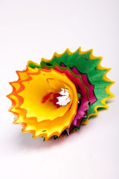 An image of colored pencil on white background