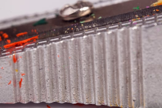 An image of colored pencil on white background