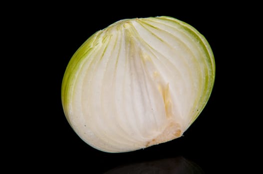 An image of close up onion isolated