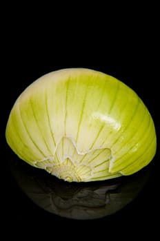 An image of close up onion isolated