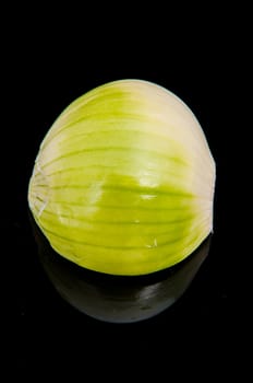 An image of close up onion isolated