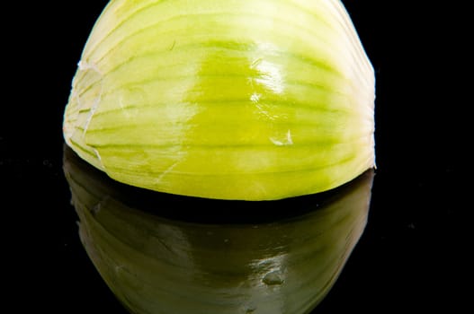 An image of close up onion isolated