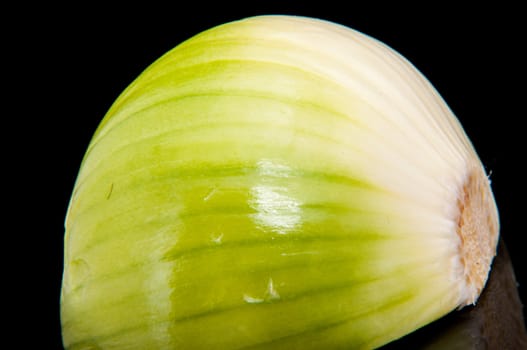 An image of close up onion isolated