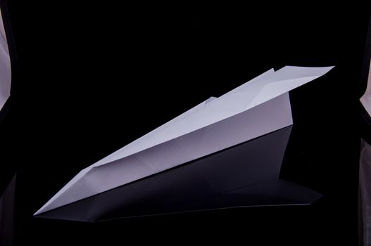 An image of origami plane isolated