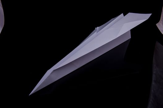 An image of origami plane isolated