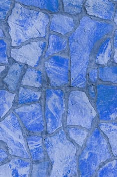 Background of a large stone wall texture (blue)