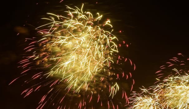 beauty colorful Fireworks Against a Black Sky