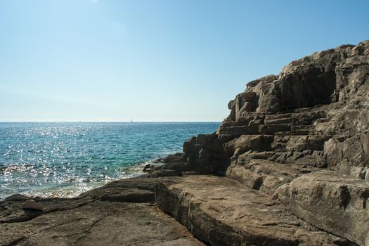 beautiful rocky beach in croatia