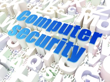 Security concept: Computer Security on alphabet  background, 3d render