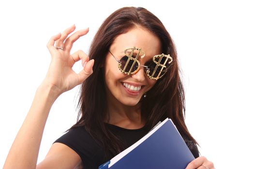 Dollars eyes glasses