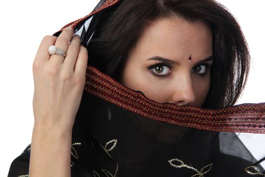 Young beautiful woman in sari