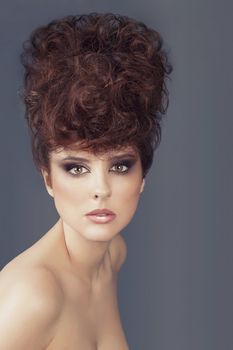 Closeup glamor portrait of a beautiful woman