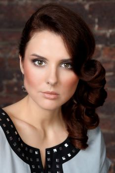 Closeup glamor portrait of a beautiful woman