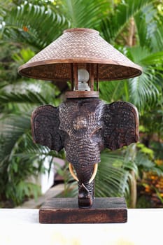 elephant with electric light